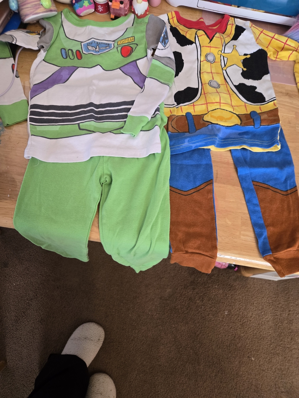 Kids' 2-Pack Pajama Set - Green Buzz Lightyear & Cowboy Print